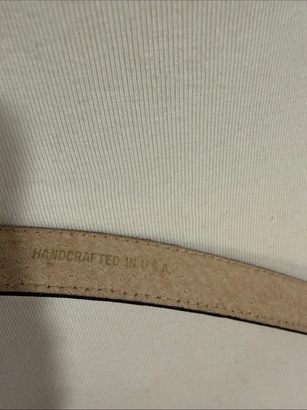 Vintage Dockers Red Genuine Leather Skinny Belt with Solid Brass Buckle